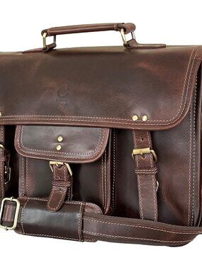 Men's Mulbery Genuine Leather Crossbody Adjustable Strap Messenger Hand Bag